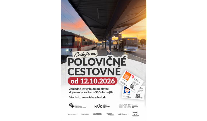 Dočasné zníženie cestovného v regionálnych autobusoch na východe Slovenska
